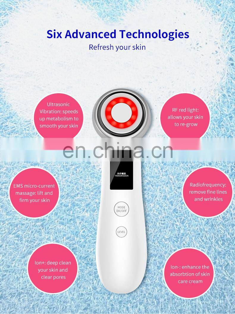 New Portable Waterproof R-F Radio Frequency EMS Massager Anti-aging Face Skin Care Wrinkle Removal Device for Travel