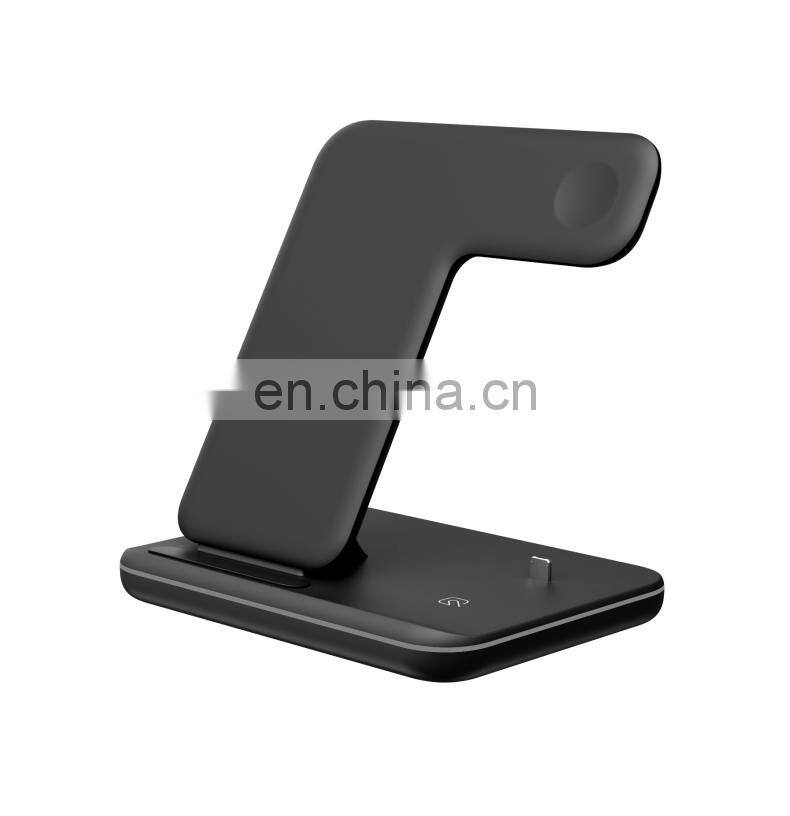 10W Fast Wireless Charger New 3 In 1 Wireless Charger for Smartphone smart Watch with CE,FCC,ROHS Certificate