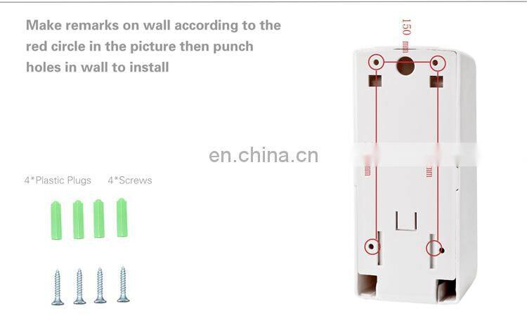 600ml Manual Hand Plastic Hotel Wall Mount Soap Dispenser