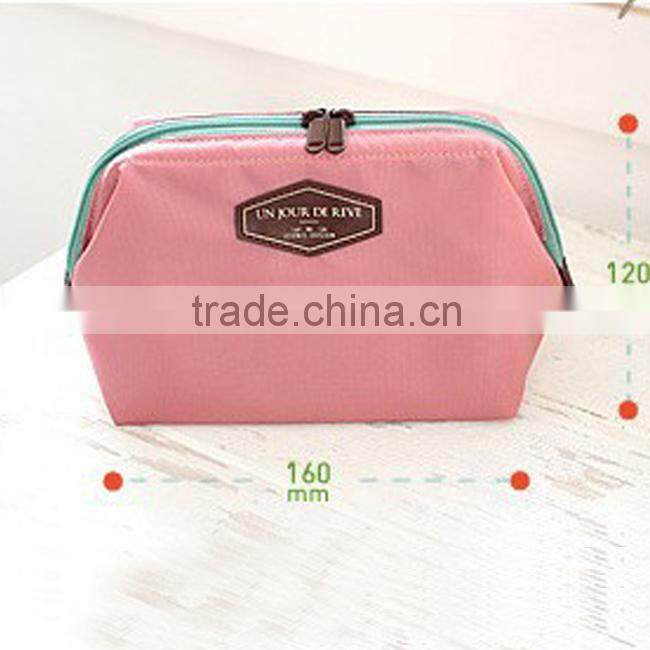 Technical brushes pink cosmetic makeup bag