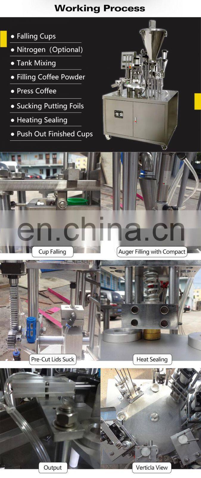 Nespresso / Kcup Coffee Capsules Filling and Sealing Machine for Powder