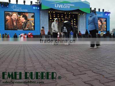 landscaper rubber tile/ recycled rubber paving