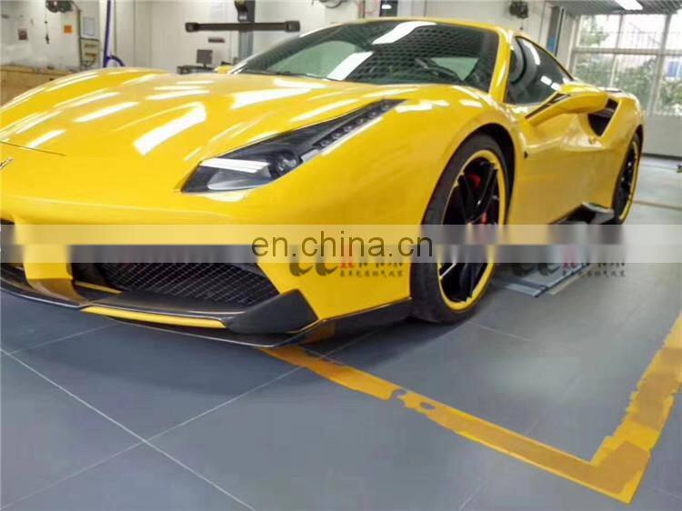 Beautiful carbon fiber material body kit for Ferrari 488 GTB in novitec style front lip rear lip side skirts fender wing spoiler