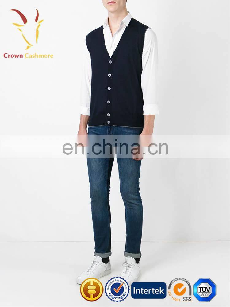 Mens Cashmere Sweater Vest , Sleeveless Sweater for Men