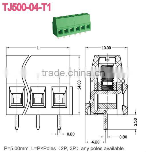 PCB screw terminal blocks