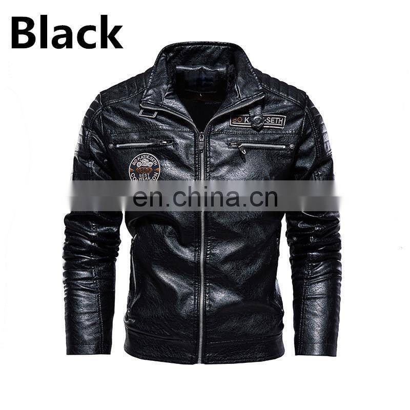 Manufacturer wholesale New men's large size bomber jacket personalized motorcycle jacket S-5XL