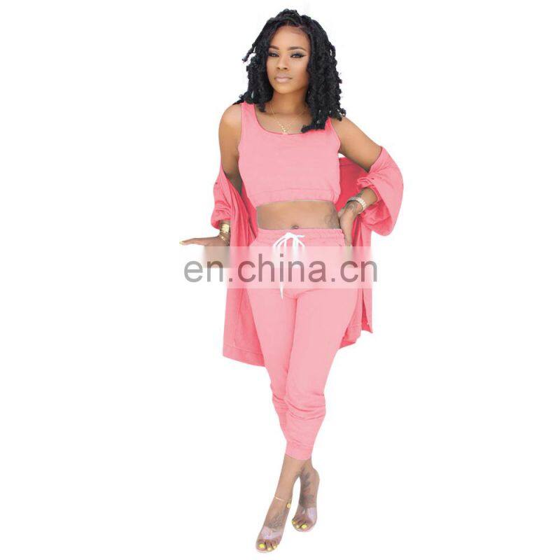 Customized brand fashion spring and autumn fashion long-sleeved 3-piece leisure sports jogging suit