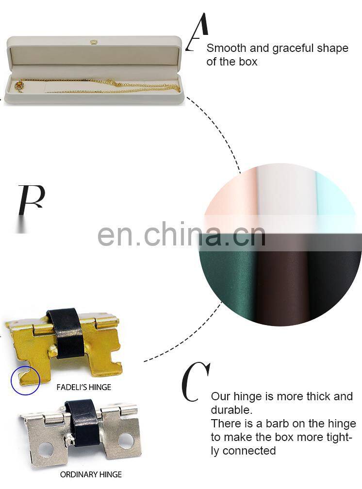 Good price good design jewelry packaging box portable travel box custom logo long chain box