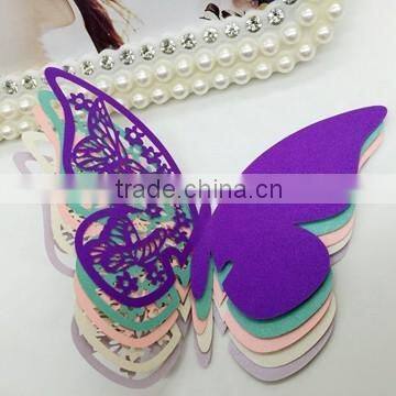 Wedding Centerpieces Laser Cut Peacock Shape Place Card for Wine Glass