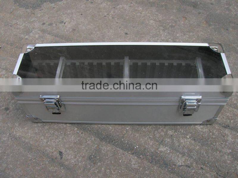 Aluminum frame clear top slab coins Storage & Display Case or box ,from 25 slab to 50 with PCGS or NGC Certified