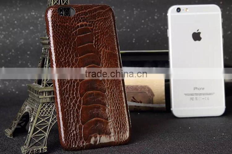 Luxury real exotic ostrich leg skin case for iphone 6 / 6S / iphone 6 plus