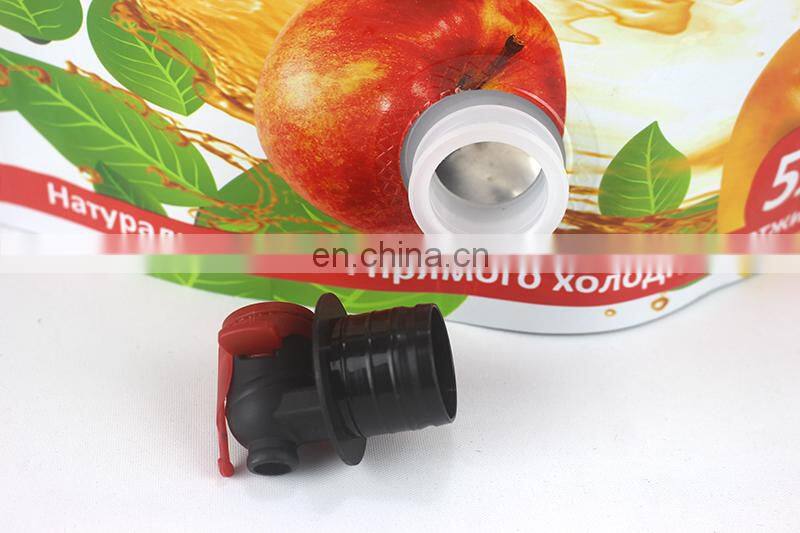 customize high capacity fruit juice valve bags multiple layer plastic aluminum foil wine bag in box 5 litre with Butterfly tap