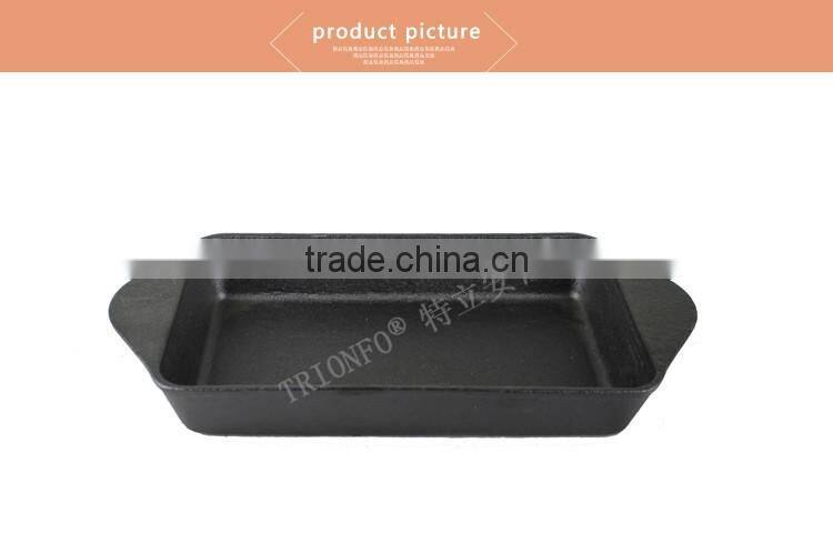 FDA approved rectangular cast iron baking tray
