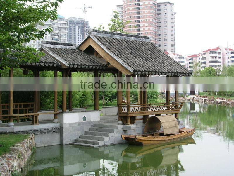 wood outdoor bird pavilion