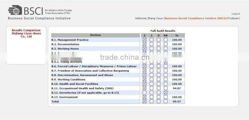2014 hospital shoes clogs bsci audit company
