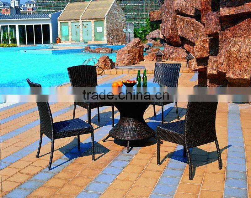 Outdoor waterproof rattan dining set dining table and chair garden furniture