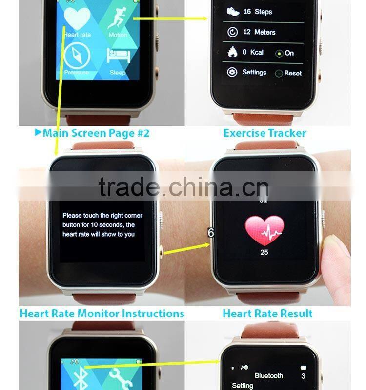 2015 factory wholesale leather smartwatch with cheap price