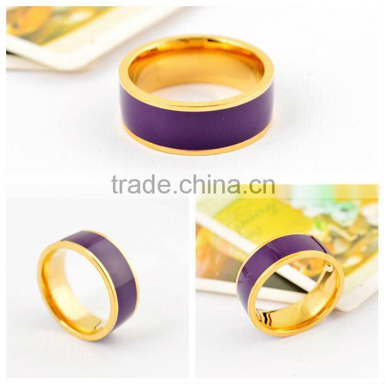import china goods high quality gold plating purple ring