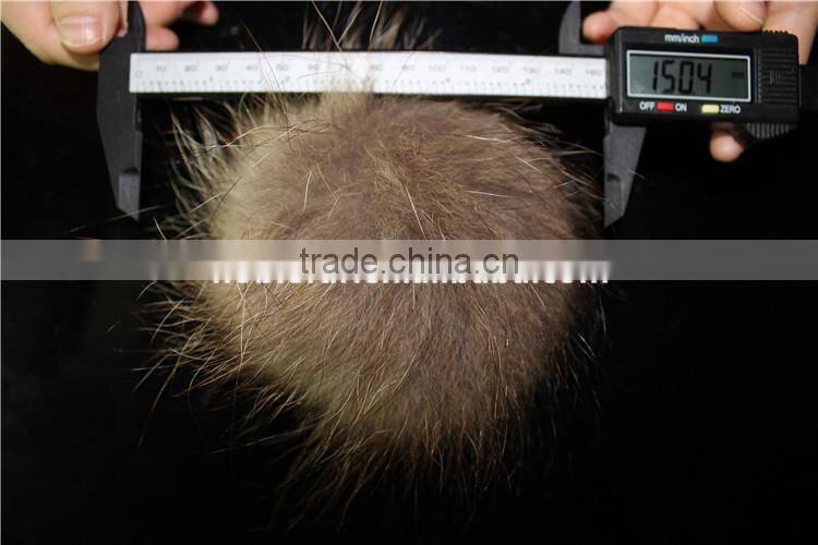 Real Raccoon Fur Ball Key Chain Raccoon Fur Pompons For Hats For Shoes Fur Cap Accessories Ball