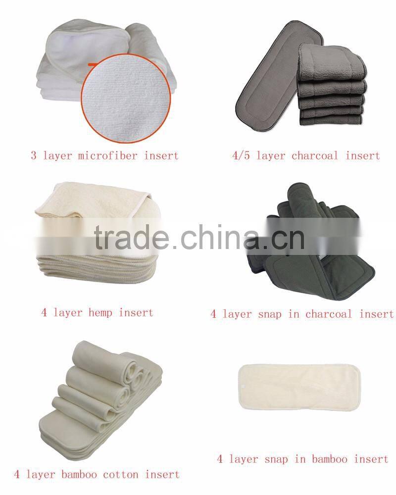 Breathable Baby cloth diaper Bamboo Charcoal Inserts