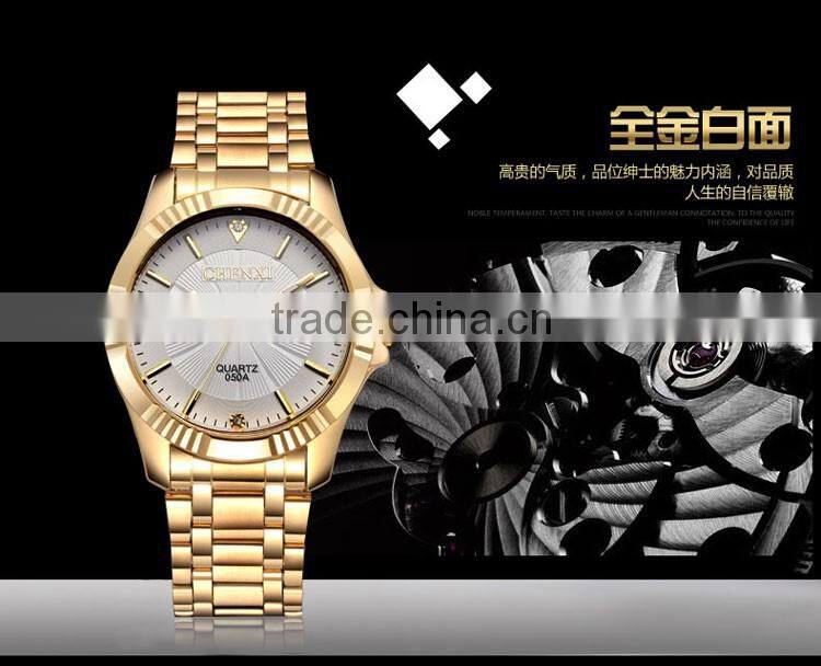 2016 best popular Full Gold plate Luxury Chenxi brand Watches