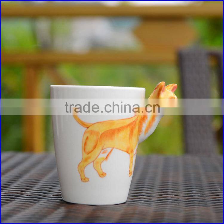 Ceramic 3D animal shape mugs for coffee or tea novelty cups food grade stoneware