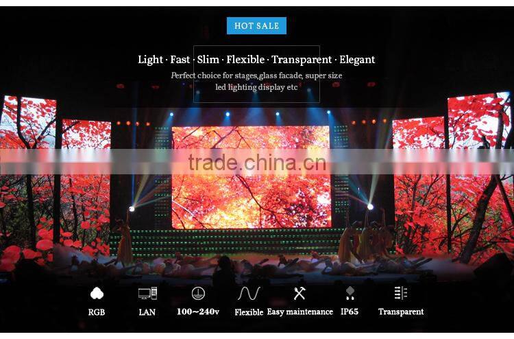 hight brightness videon wall flexible led curtain display