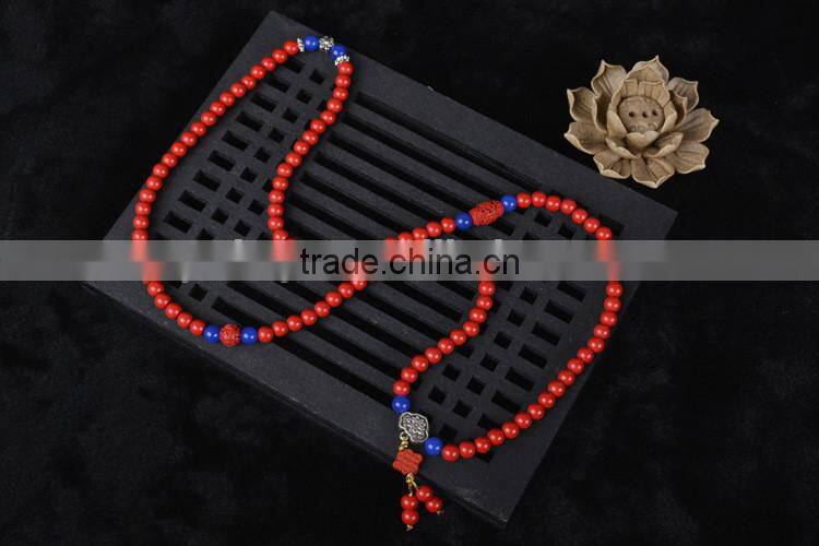 6mm 108 beads bracelets cinnabar red bracelet mala necklace