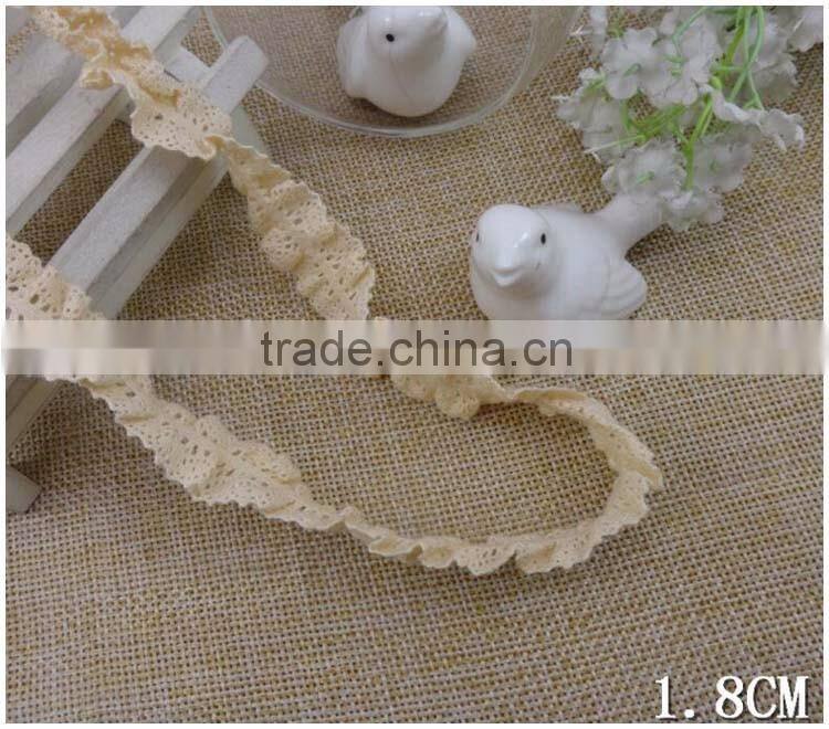 Double Side Slim Lace,0.73" Cheap Creamy White Crochet Thread100% Cotton African Lace in Korea