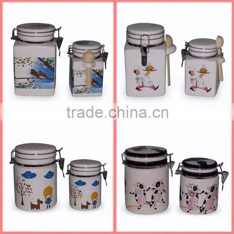 Customer ceramic canister set