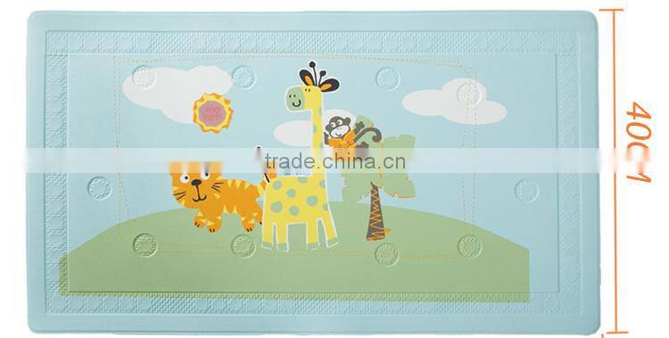 PM1811 2014 China Cheap Anti-slip Duck Cartoon PVC Baby Bath Mat with Non-slip Cups