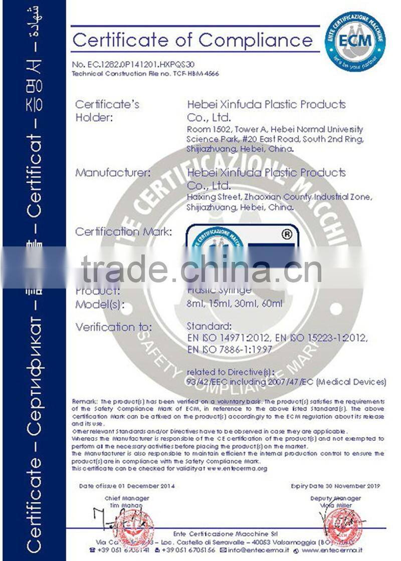 Veterenary Syringes for Filling Pastes, Creams, Gels