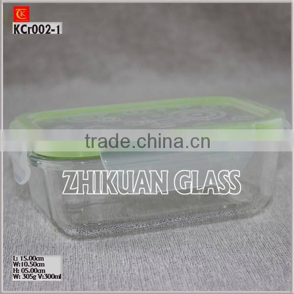 Glass Crisper with Lid/Keep Fresh Glass Storage