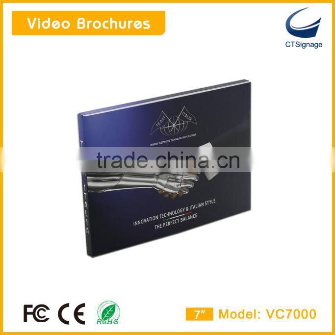 Factory wholesale 7 inch lcd video brochure