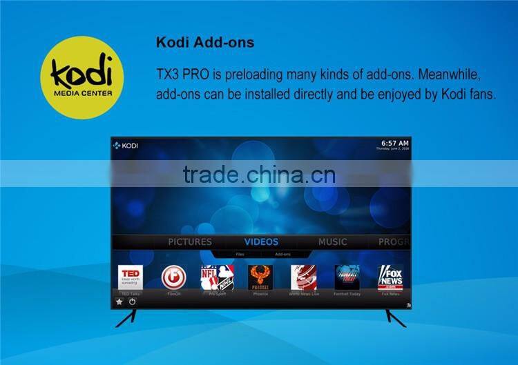 TX3 PRO amlogic s905x tv box 1gb ram tv box Android 6.0 Smart TX3 PRO Kodi 16.1 bluetooth 4.0 quad core 1GB 8GB TX3 PRO