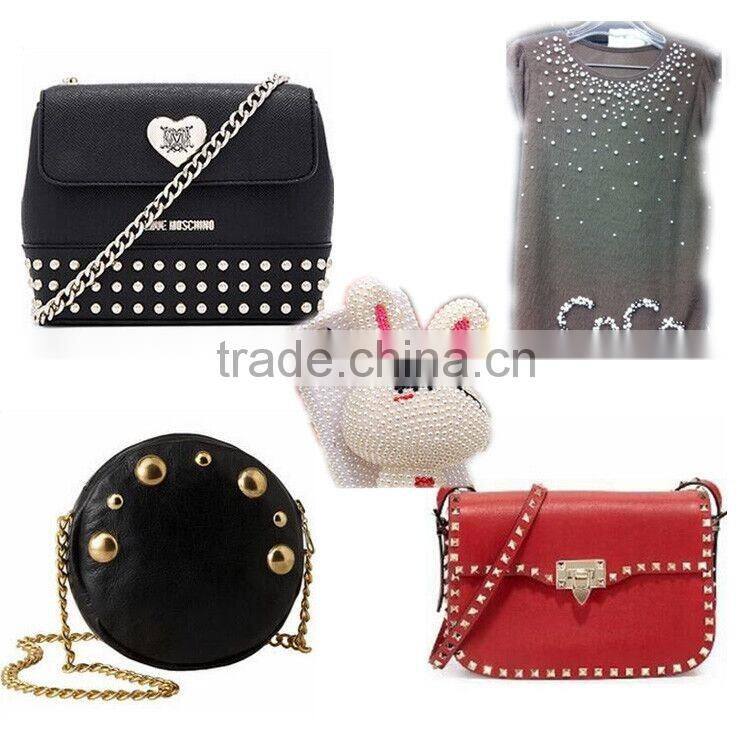 Glue on clothes hot fix red frosted lead free aluminum studs China