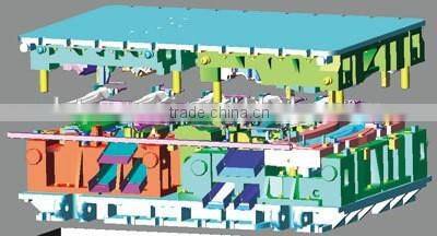 Die casting mould for car's curved beam