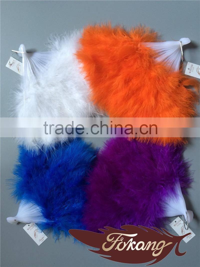 Wholesale Feather White Turkey Marabou Feather Fan Feather Hand Fans For Birthday Party