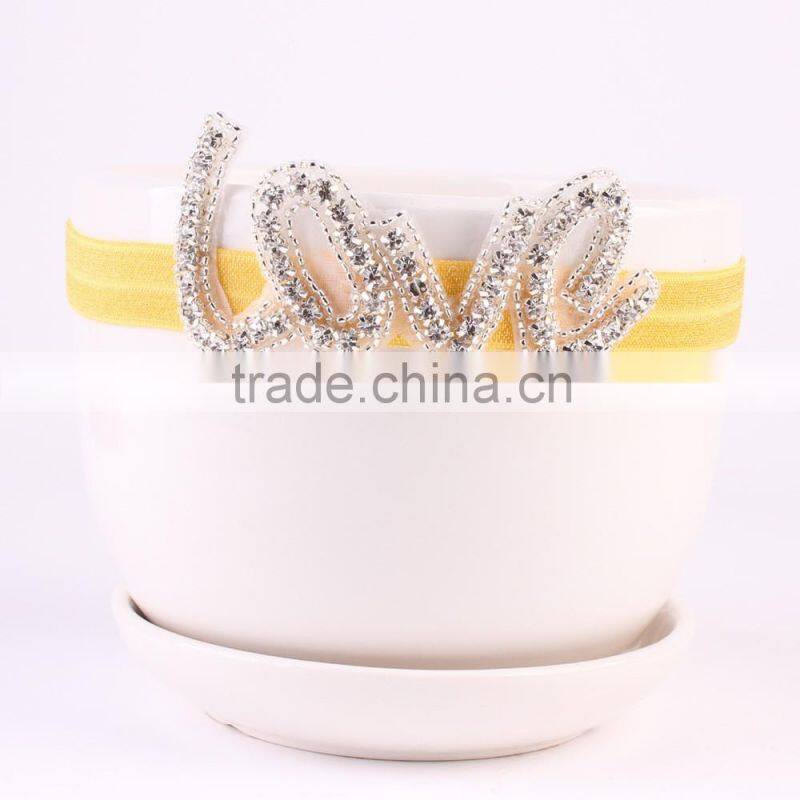 Newborn Baby Kids Pearl Diamond Headband Photo Props crystal Hair Band wh-1759