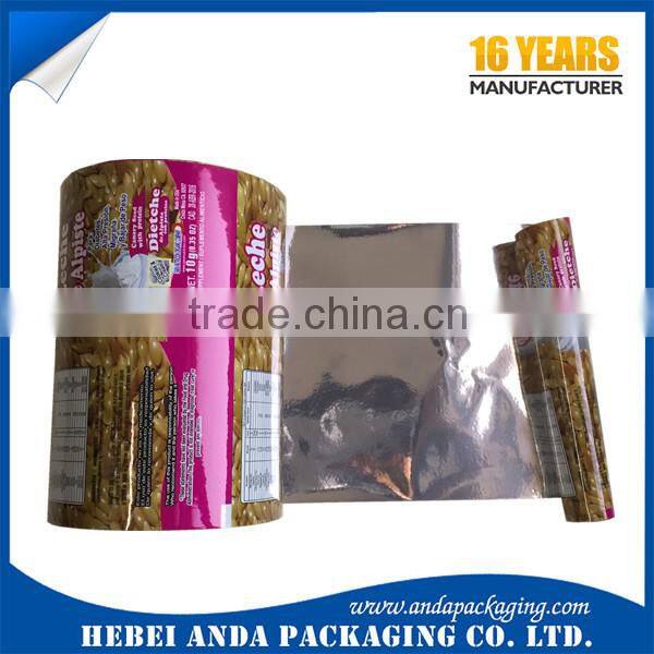 laminated pouch Coffee packaging film /plastic roll film for coffee packaging /coffee sachet film