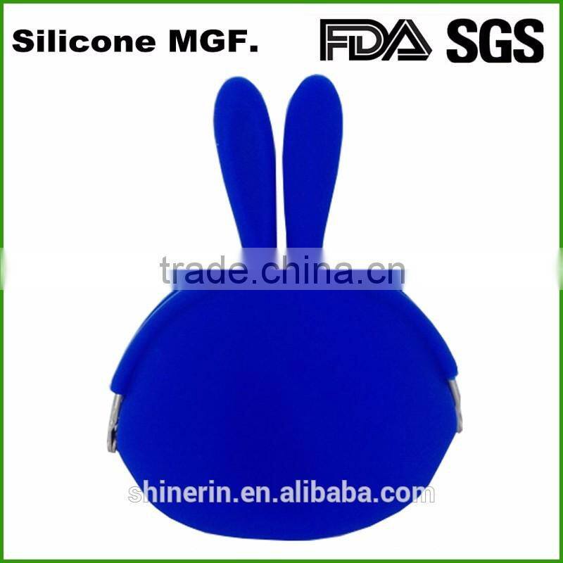 Alibaba mini coin wallet bag silicone rabbit coin purse for kids for gifts