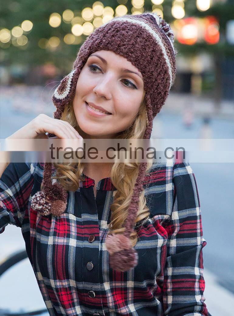 Korean Ladies fashion hat Dan Caesar turtleneck knitted hat Baotou warm winter hat