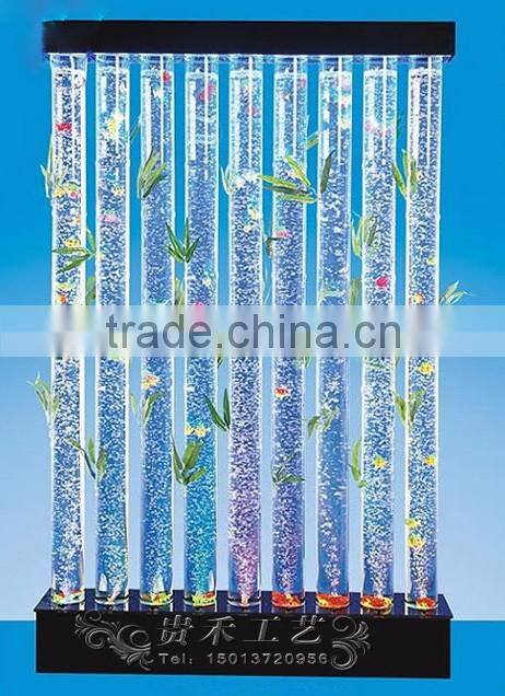 Experienced design LED organic glass water bubble wall