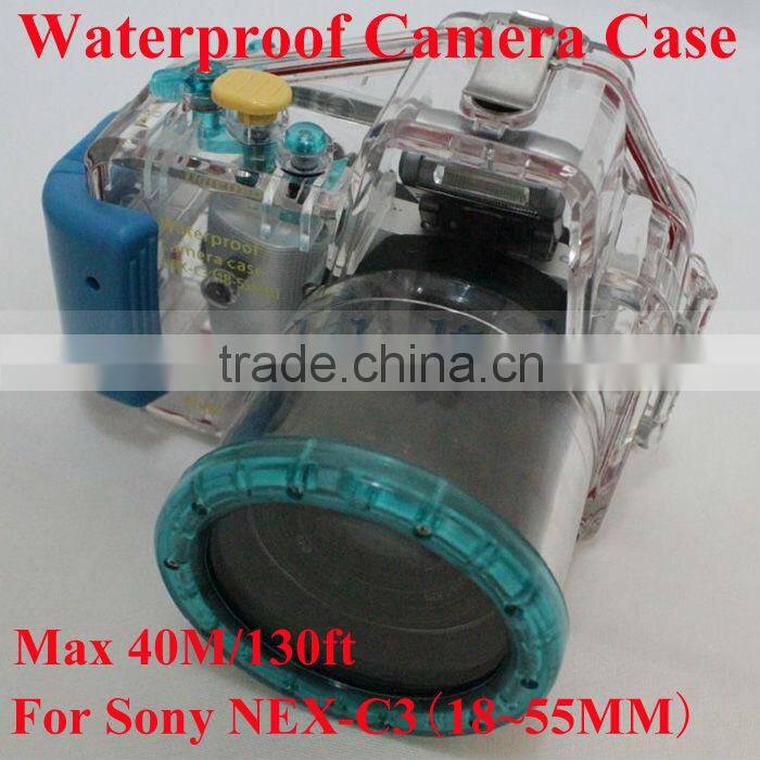 underwater camera housing for Sony NEX-C3(18~55MM), water proof bag slr camera 40m diving, camera case underwater 130ft depth