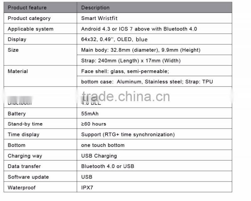 Lastest L16 Smart Touch Screen Waterproof OLED Sport Activity Tracker Band For Android and IOS Mobile Phone Smart Bracelet