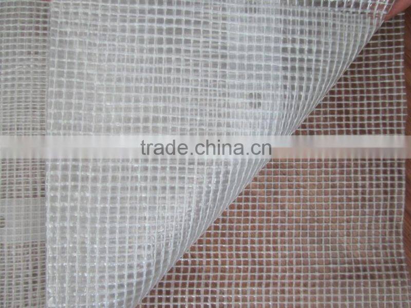 HDPE clear leno pe tarpaulin/film for scaffolding sheet with reinforced border