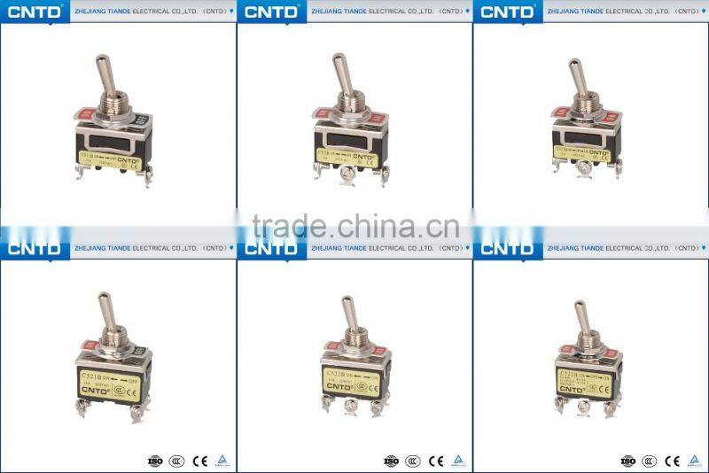 CNTD Factory Supply 15 Amp Waterproof Toggle Switch ON-OFF 2 Way Screw Terminal Toggle Switch C511B