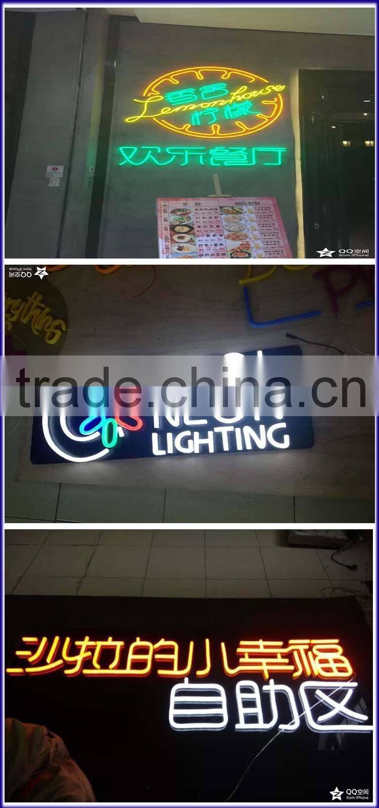 New style illuminated sign manufacturer LED neon letter