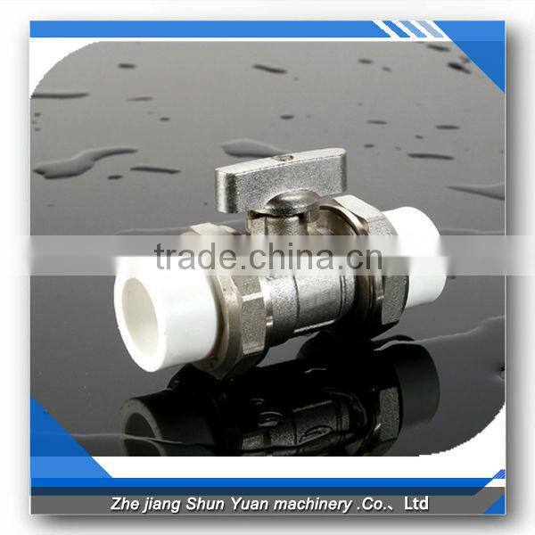 factory PPR PB double union brass ball valve brass valve Copper ball valve for ppr pipe and hose