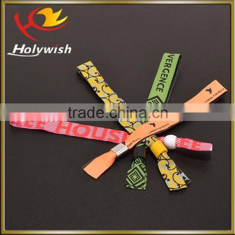 New custom fancy items knitted fabric wristband for Music festival